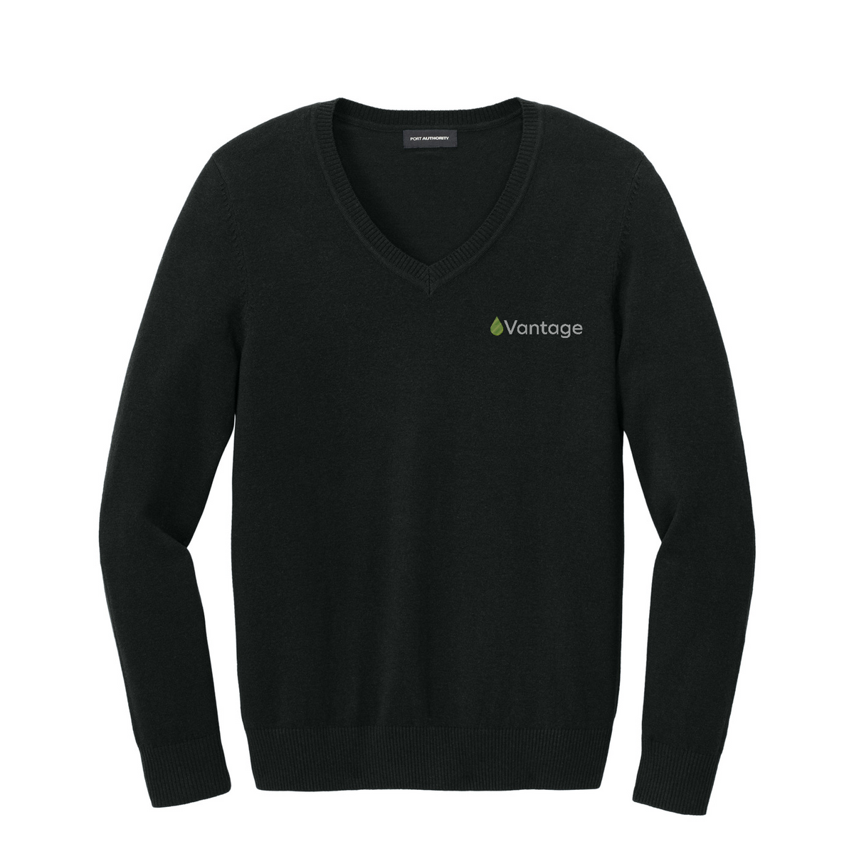 Port Authority Women's Easy Care V-Neck Sweater — Deep Black