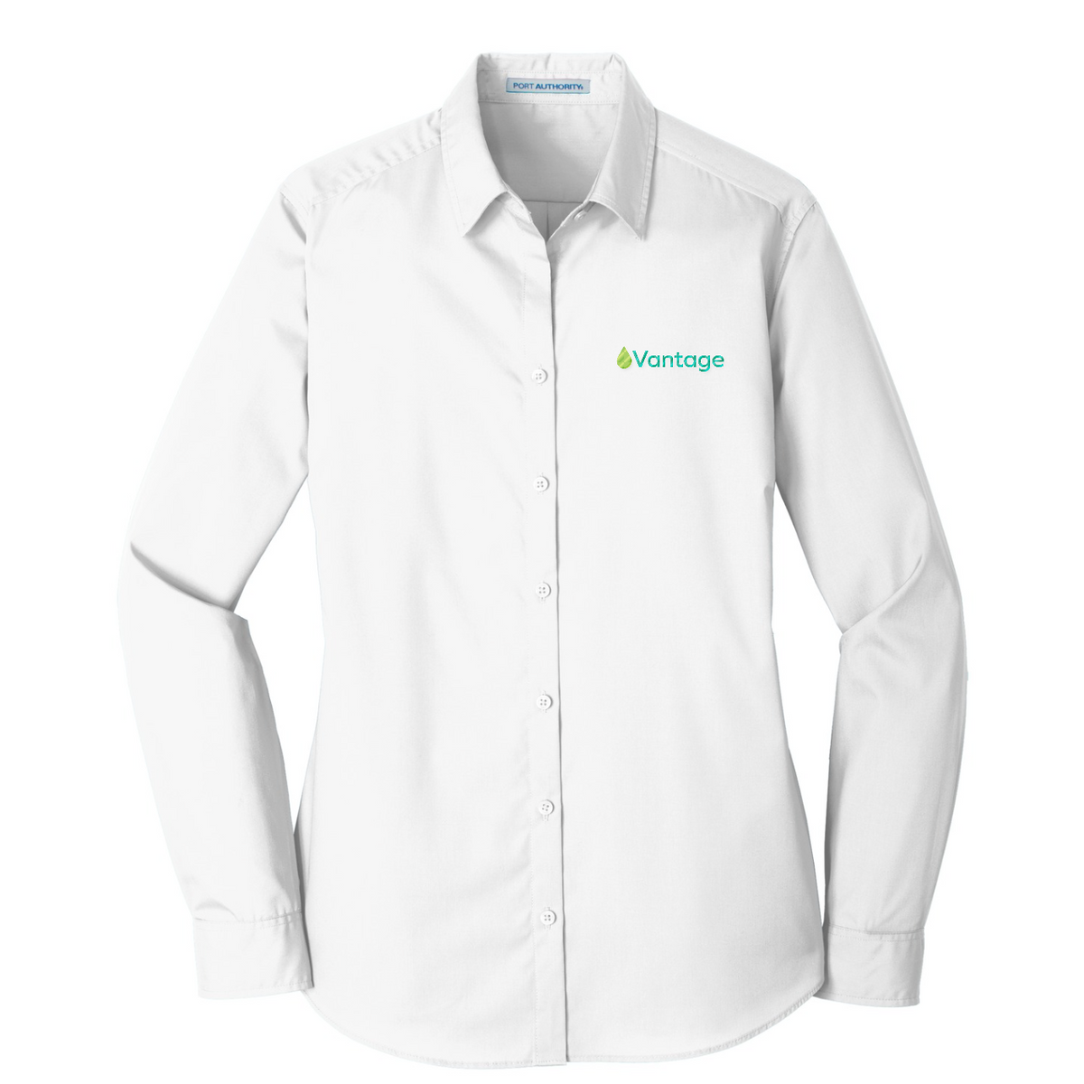 Port Authority Women's Long Sleeve Carefree Poplin Shirt — White