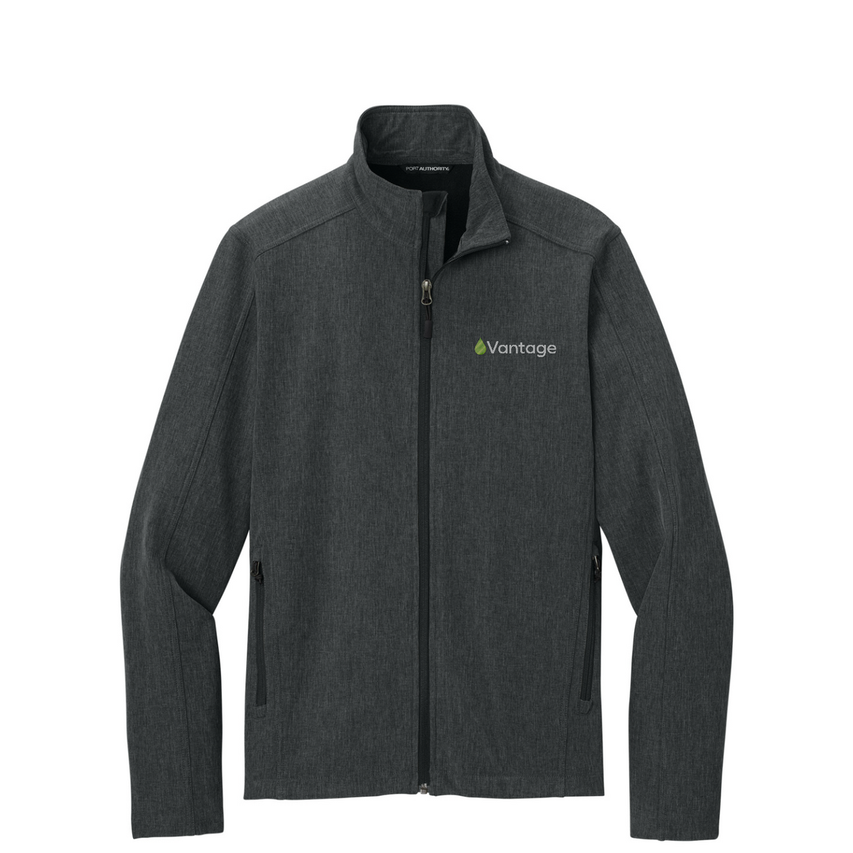 Port Authority Core Soft Shell Jacket — Black Charcoal Heather